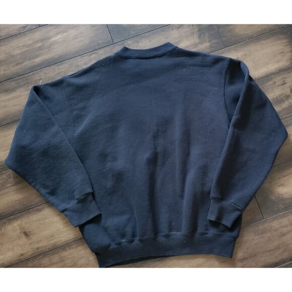 Vintage Velva Sheen Mickey Mouse sweatshirt Large black USA Plaid Patch Graphic - Picture 2 of 9
